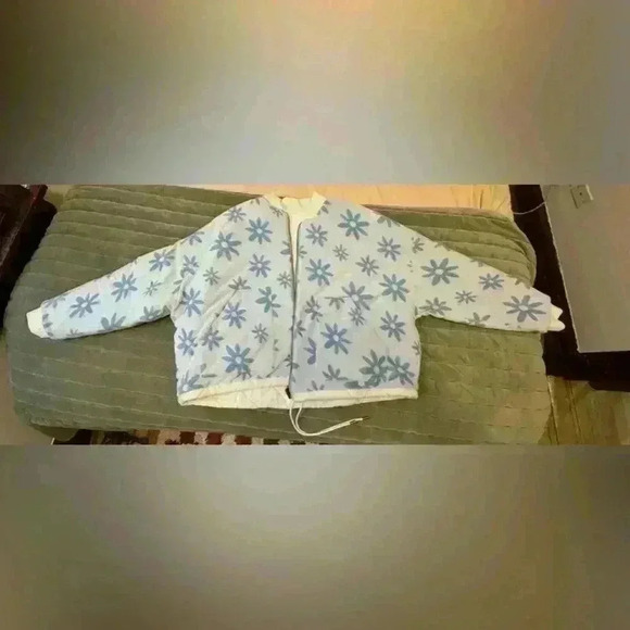 Terry cloth printed bomber - reversible - Picture 1 of 6